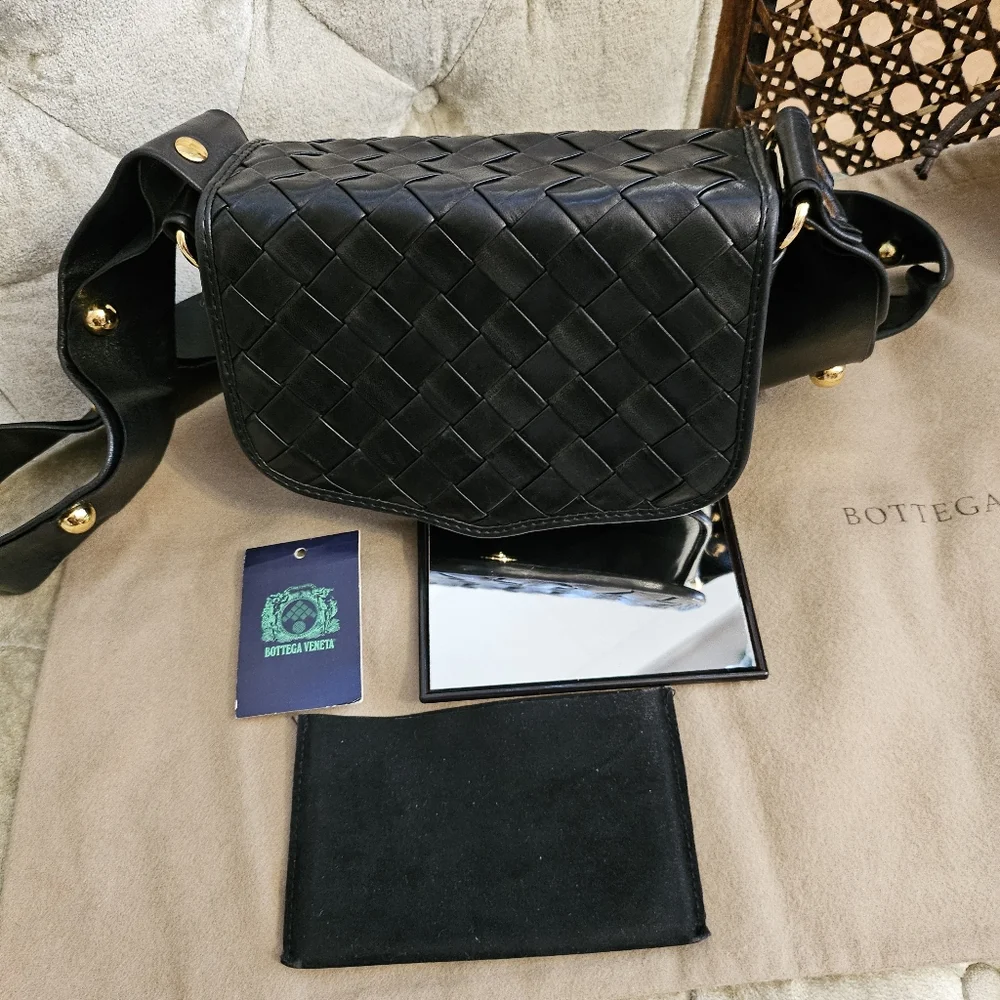 RARE Authentic vintage Bottega Veneta Intrecciato shoulder bag - Picture 1 of 16